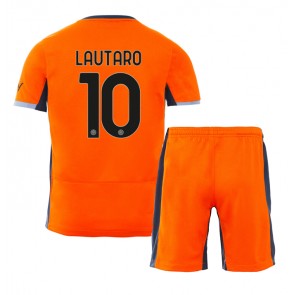 Inter Milan Lautaro Martinez #10 kläder Barn 2023-24 Tredje Tröja Kortärmad (+ korta byxor)